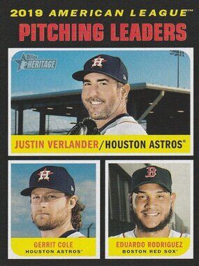 2019 American League Pitching Leaders Baseball Card